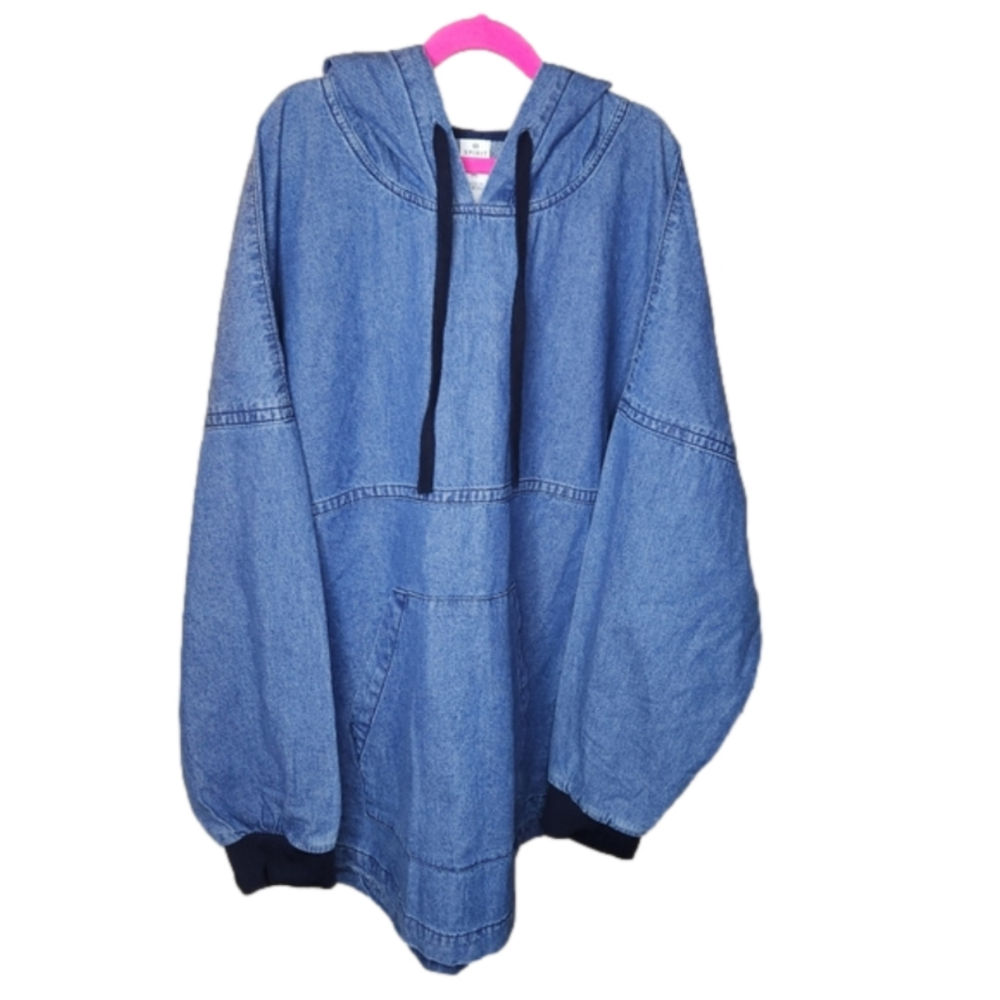 Spirit Jersey NWOT Denim Hooded Sweathirt Size Medium
